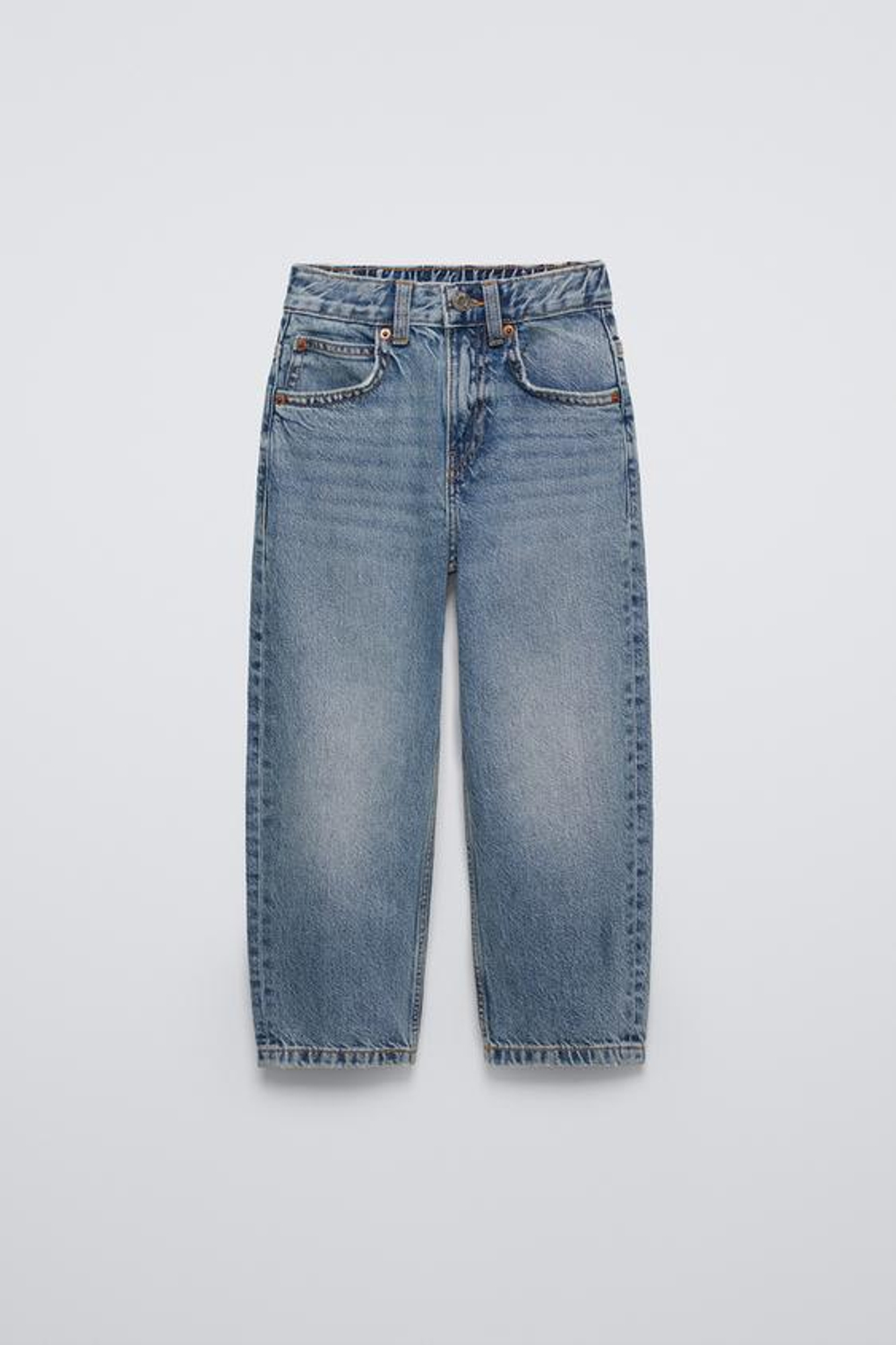 ZARA ДЖИНСЫ BALLOON, СИНИЙ