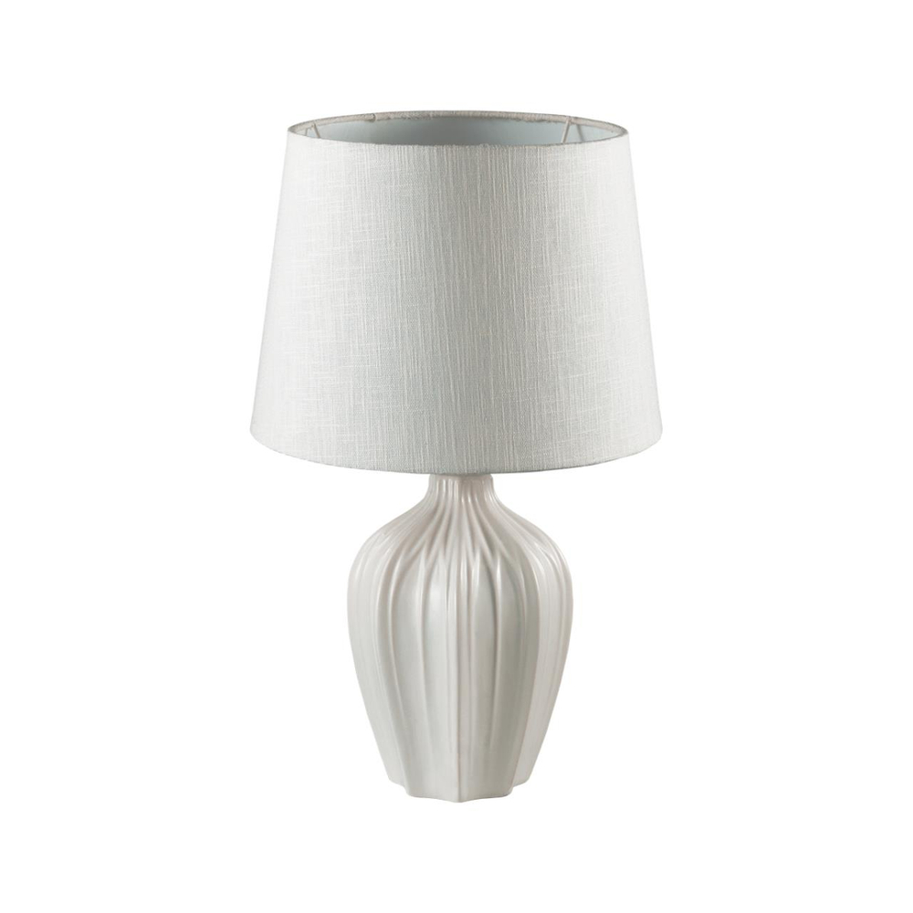 8120/1T COMFI LN26 477 белый, керамика/текстиль Настольная лампа E27 1*60W 220V SONA