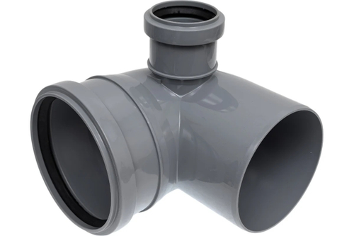 Отвод канализац. с выходом 50х110х90 (правый) (ПОЛИТЭК)