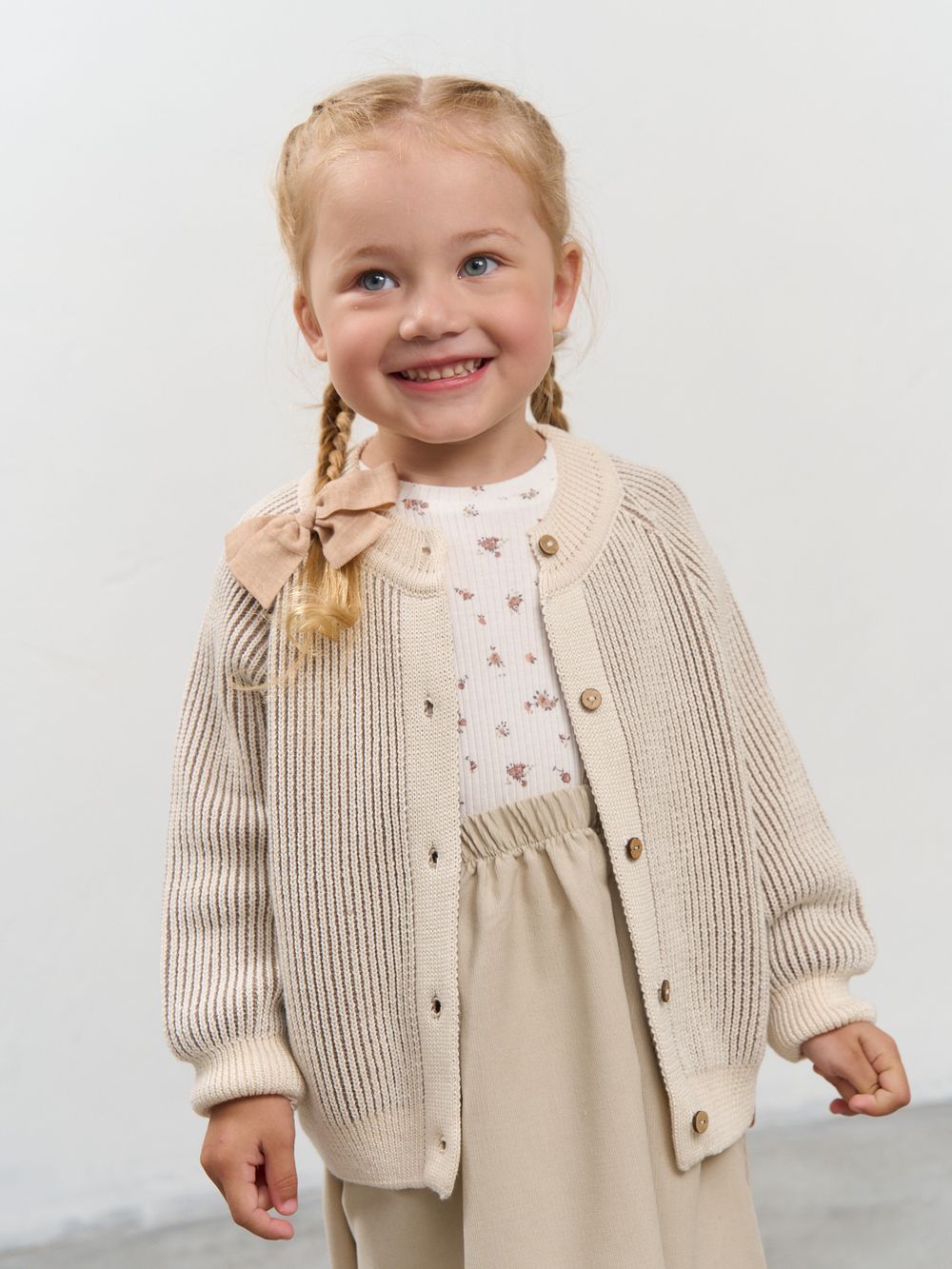 Кардиган вязаный "Какао" 0+