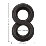 Двойное эрекционное кольцо Ultra-Soft Crazy 8 (Цвет: черный)