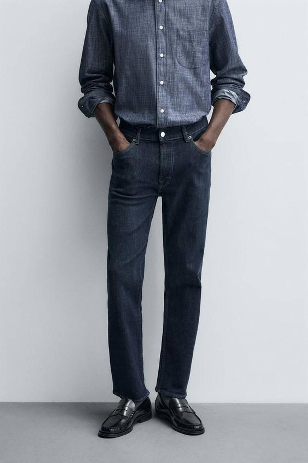 ZARA ДЖИНСЫ SLIM FIT, СИНИЙ