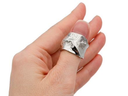 Кольцо "Мятый металл"