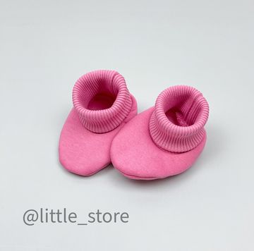 Пинетки "Simple" из футера с начесом, Барби