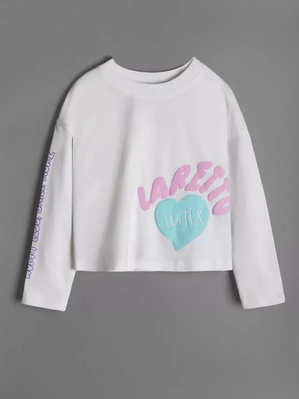 Лонгслив для девочки в школу, белый