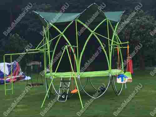 Батут с сеткой, качелями и баскетбольным кольцом, диаметр 8 фт
