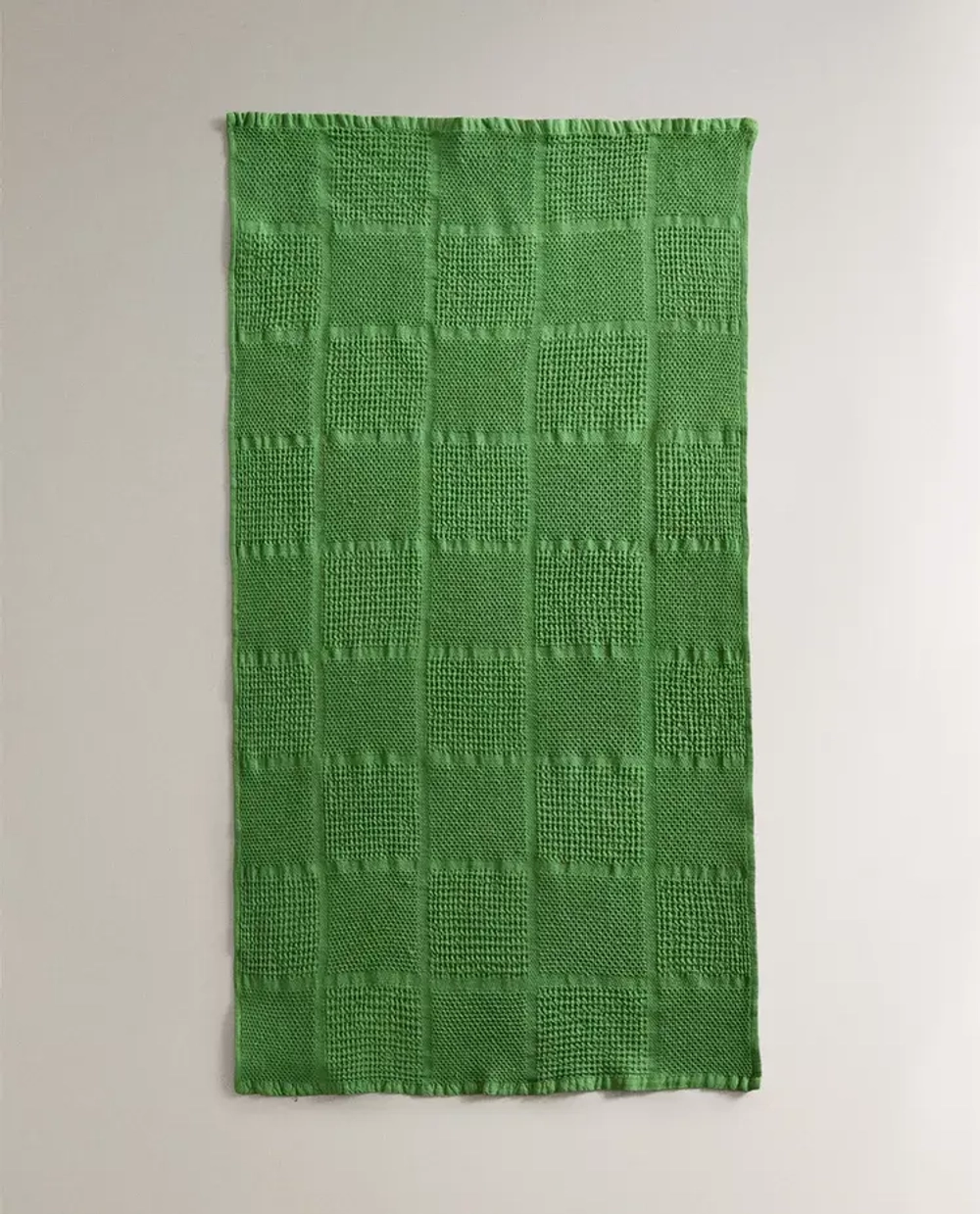 ZARA HOME ХЛОПКОВОЕ ПОЛОТЕНЦЕ, ЗЕЛЕНЫЙ