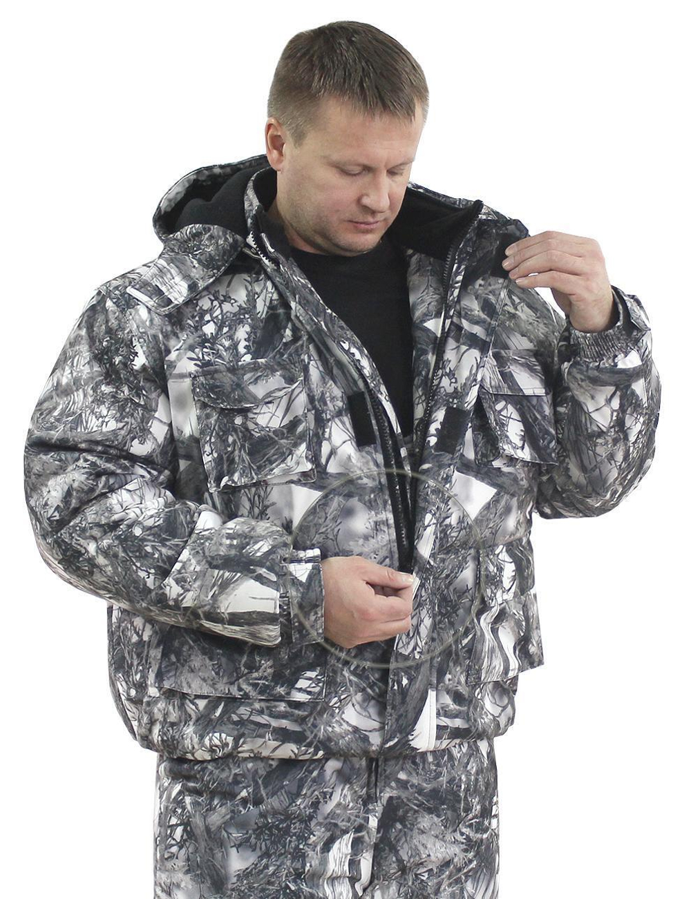 Костюм зимний HUNTER тк.Алова цв.Белый Лес Акция 52\5
