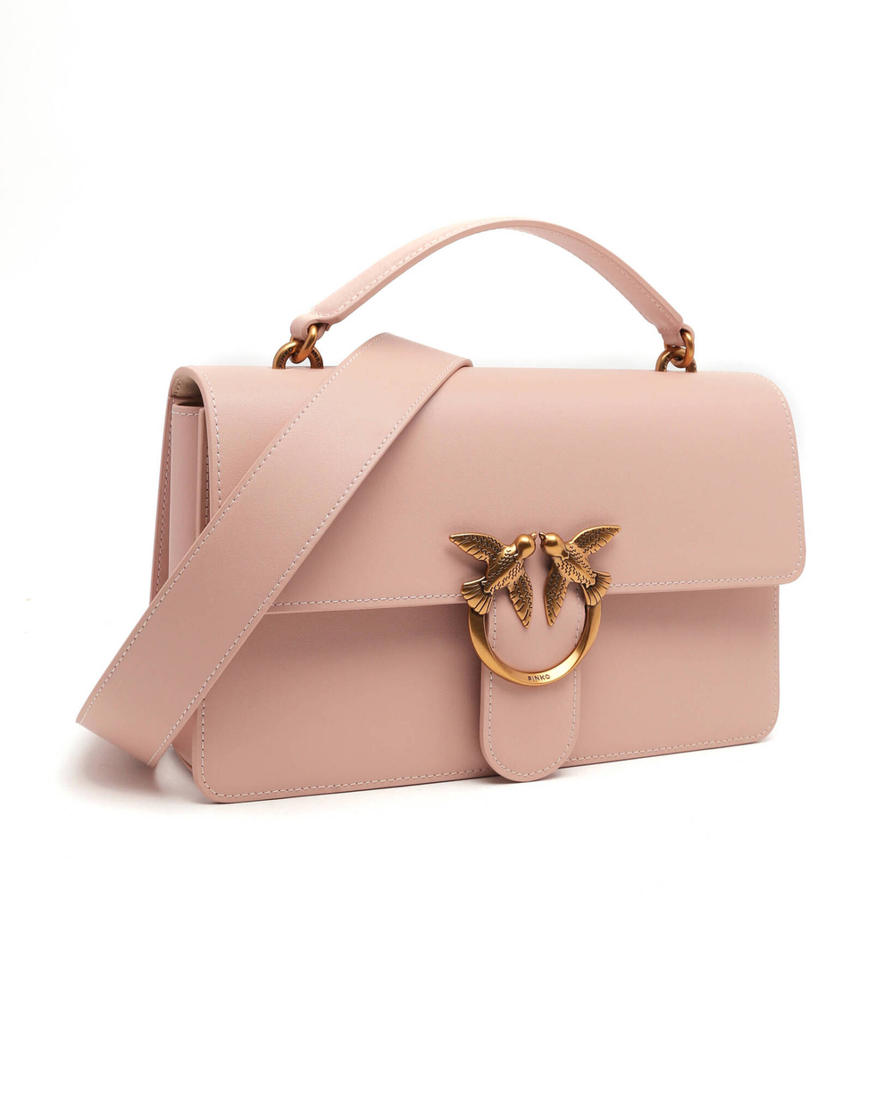 кожаная сумка-мессенджер love one classic Pinko - пудро-розовый(100072 A0F1)