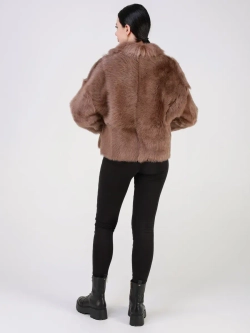 Двусторонняя дубленка зимняя шуба натуральная короткая