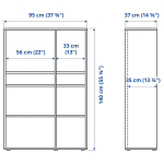 Открытый шкаф - VIHALS IKEA/ВИХАЛС ИКЕА, 37х95х140 см, белый