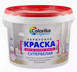Краска  Colorika шелков- моющая супер белая 3 кг