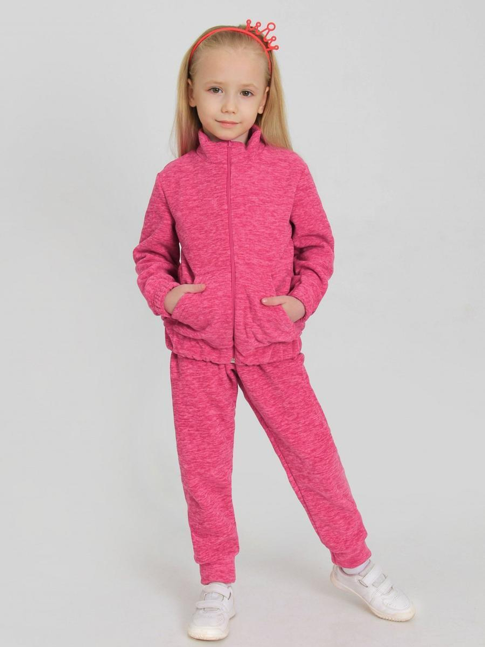 Костюм для девочек флис "Алтай-1" 122, Малиновый (Ивашка)
