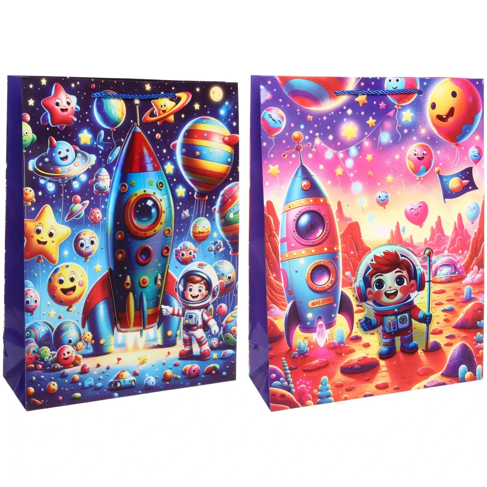 Пакет подарочный «Другая планета» 31*42*12 см