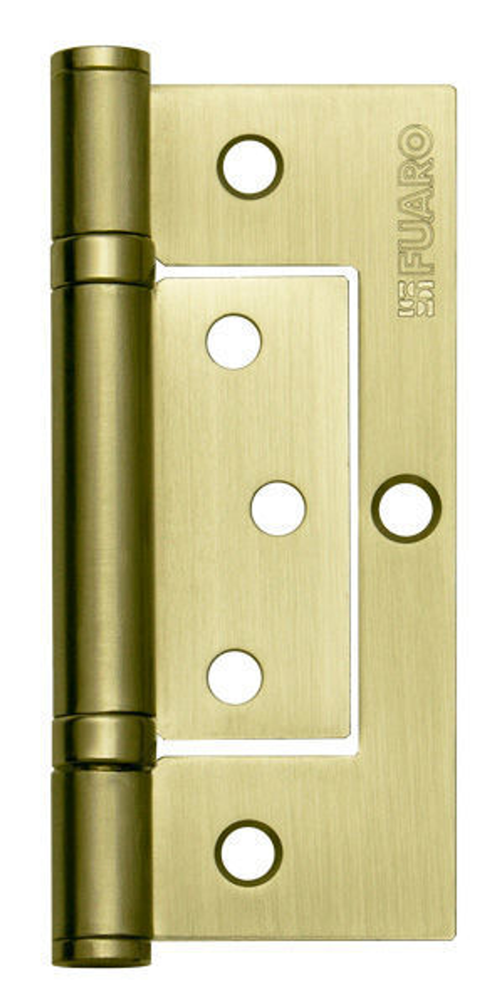 [ТОВАРА НЕТ В НАЛИЧИИ] Петля стальная накладная Фуаро 300-2BB 100x2,5 SB, цвет золото матовое (гарантия - 12 месяцев)