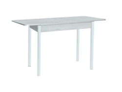 Нью йорк стол обеденный раздвижной / бетон белый/белый 900*600 (1200)