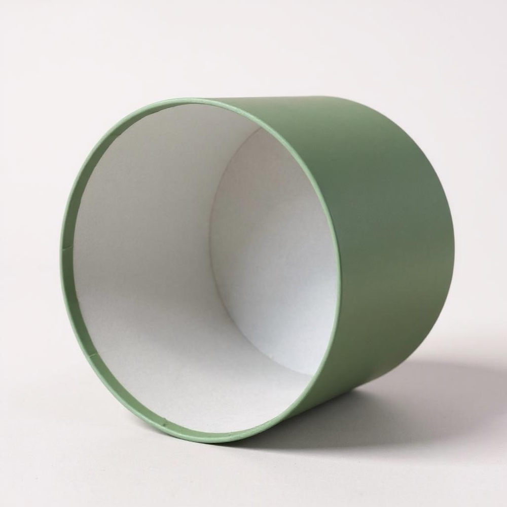 Шляпная коробка без крышки и лент 24х25 см Цвет; Нежно зеленый.