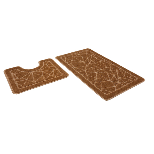 Набор ковриков д/ванной Shahintex PP 60*100+60*50 кофе с молоком (01)