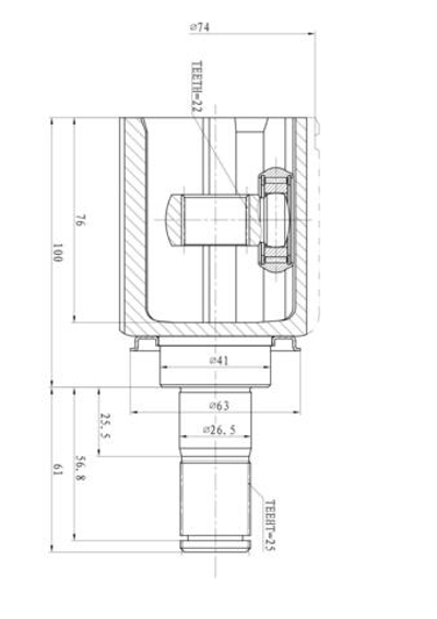 ШРУС внутренний KIA Ceed(ED) 1.4-1.6 08 GANZ GIK04017