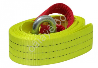 Трос буксира10т/6м лента МаякАвто со Скобами такел. ПОЛИЭСТЕР, ширина 75мм 10375