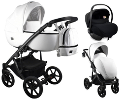 Детская коляска Bexa Air Eco 3 в 1 с автокреслом Avionaut Cosmo 04 белая кожа