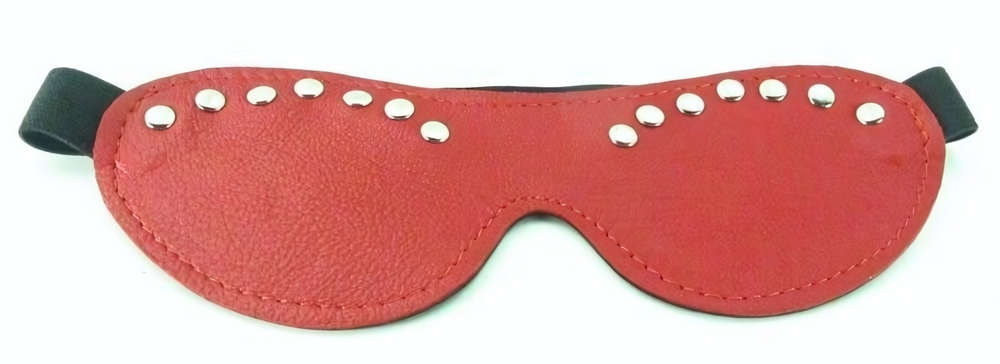 Красная кожаная маска с декором (Цвет: красный)