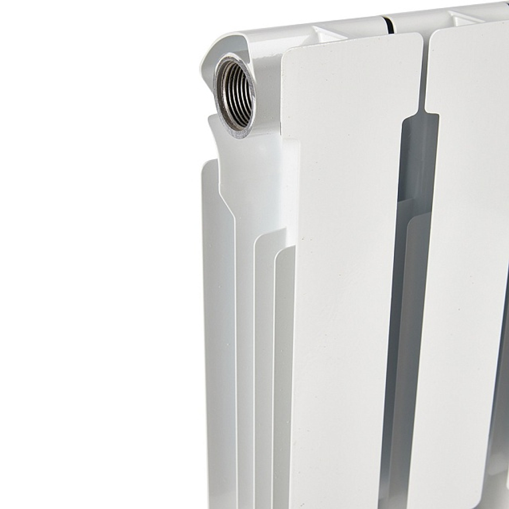 Радиатор алюминиевый STOUT Alpha 350 - 4 секции (подключение боковое, цвет белый)