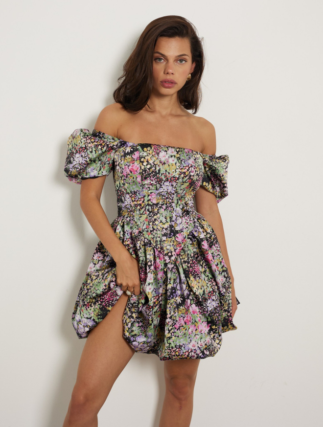 Корсетное платье с юбкой-пачкой на молнии