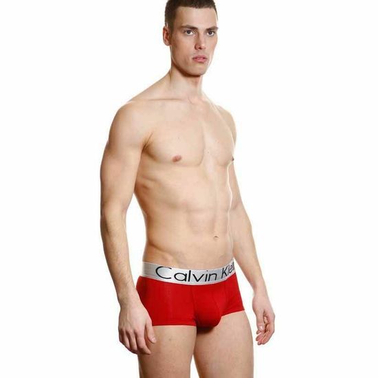 Мужские трусы боксеры вишневые Calvin Klein Steel Cherry