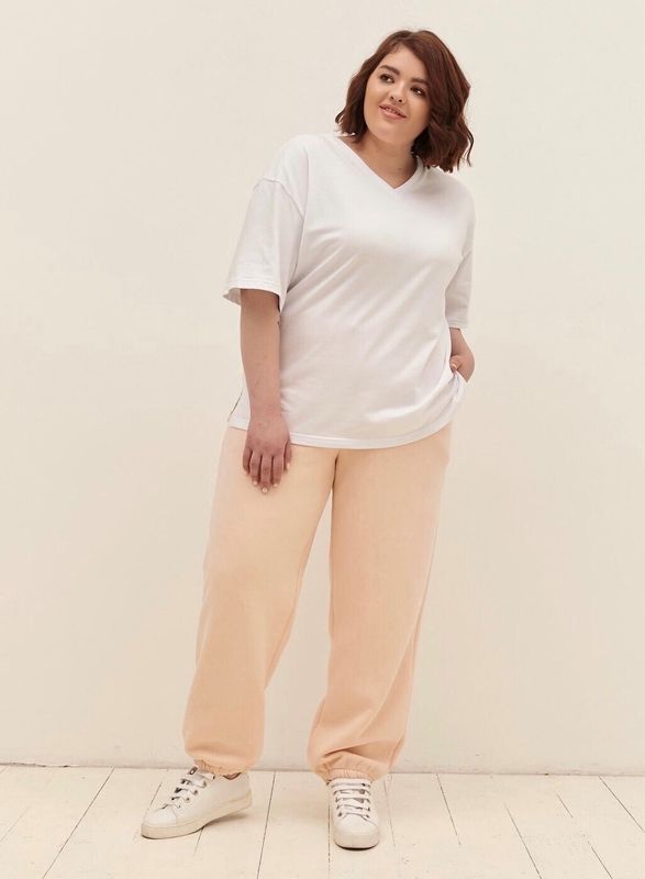 Спортивные штаны, кремовый