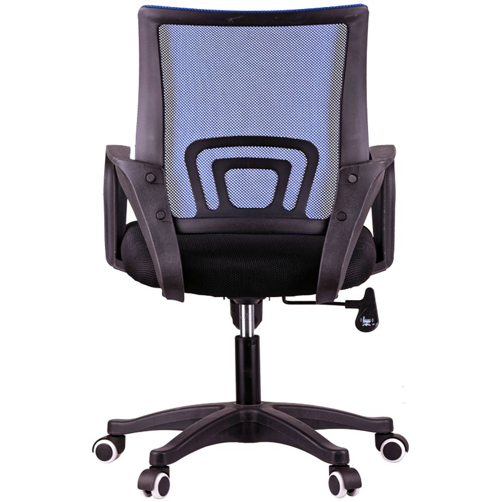 Кресло оператора OfficeSpace SP-M96, ткань, спинка сетка синяя/сиденье TW черная, механизм качания