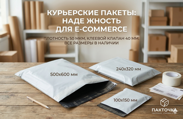 Курьерские пакеты оптом: надежная упаковка для маркетплейсов и e-commerce | ПакТочка