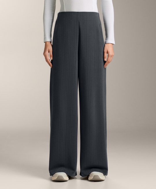 OYSHO Полосатые брюки с модалом, асфальтовый