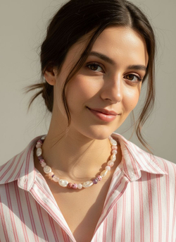 Ожерелье Майя из жемчуга и камней