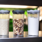 Банка для сыпучих продуктов prince, organic, 1 л, темно-серая