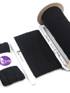 170 K-94/9 ОПТ Резинка ажурная Lauma, 9 мм, черный 170