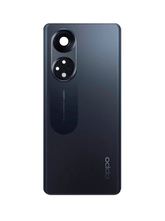 Задняя крышка для Oppo Reno 8T 5G черная (Black) со стеклом камеры