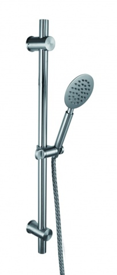 Стойка для душа НЕРЖ,САТИН. (шланг+лейка) ViEiR (10/1шт)