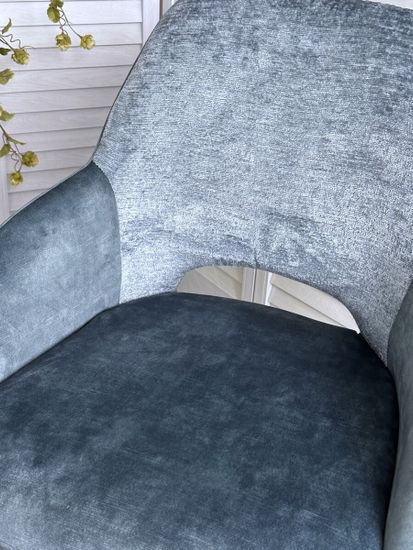 Стул BERRIES 360 град. Синий Loris-37, велюр/ темно-синий 7525-56, велюр/ черный каркас