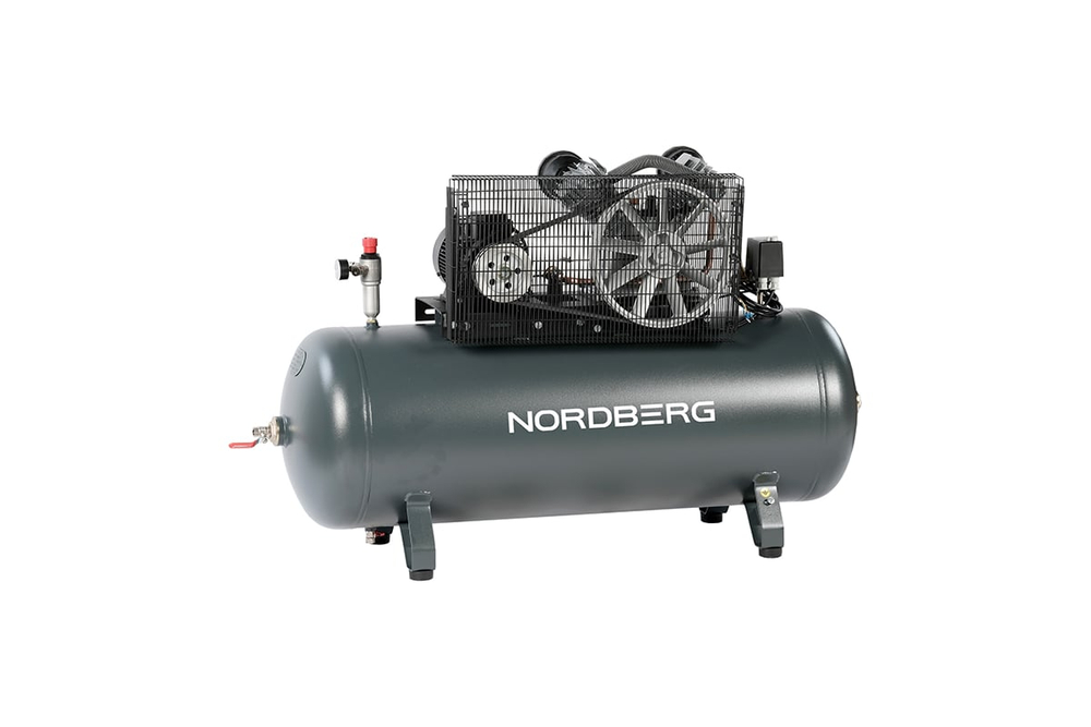 Компрессор поршневой с ременной передачей 380В, ресив. 270л, 690л/мин NORDBERG NCP300/690