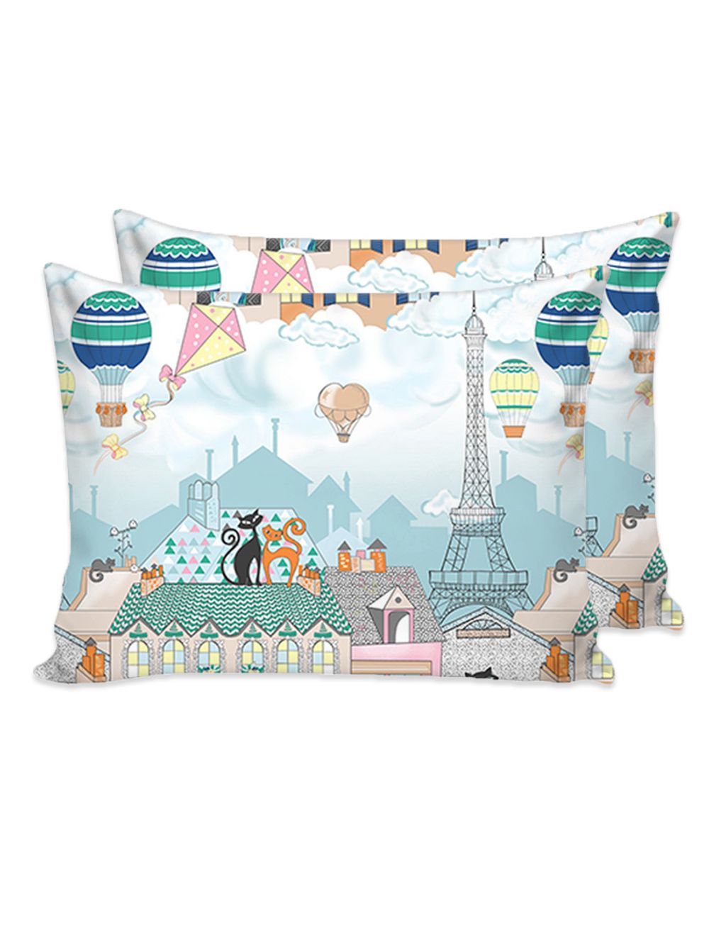 Наволочка комплект 2шт Сказка "Париж" 50х70 см, перкаль