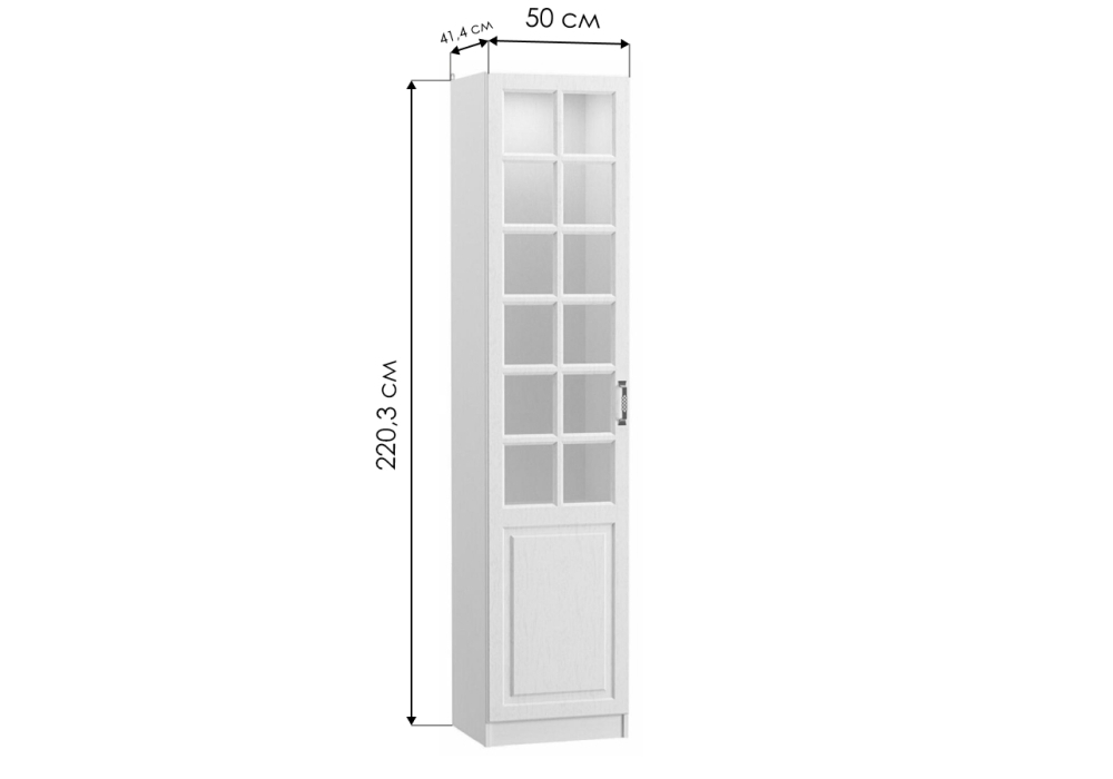 Шкаф Woodville Ливерпуль белый, ясень ваниль НМ-1012-100