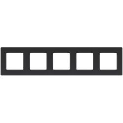 Рамка для розеток и выключателей ЭРА Серия 12 12-5205-12 на 5 поста, Классик, графит