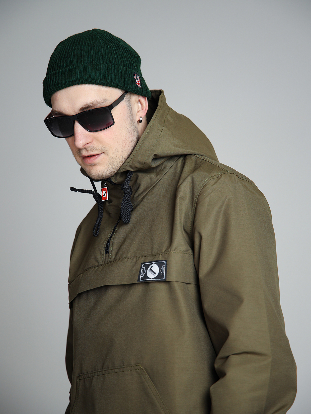 Анорак мужской без утеплителя хаки Город Горький