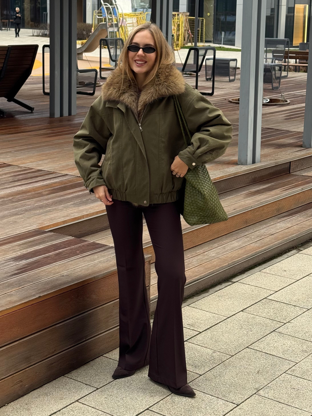 Парка оливковый