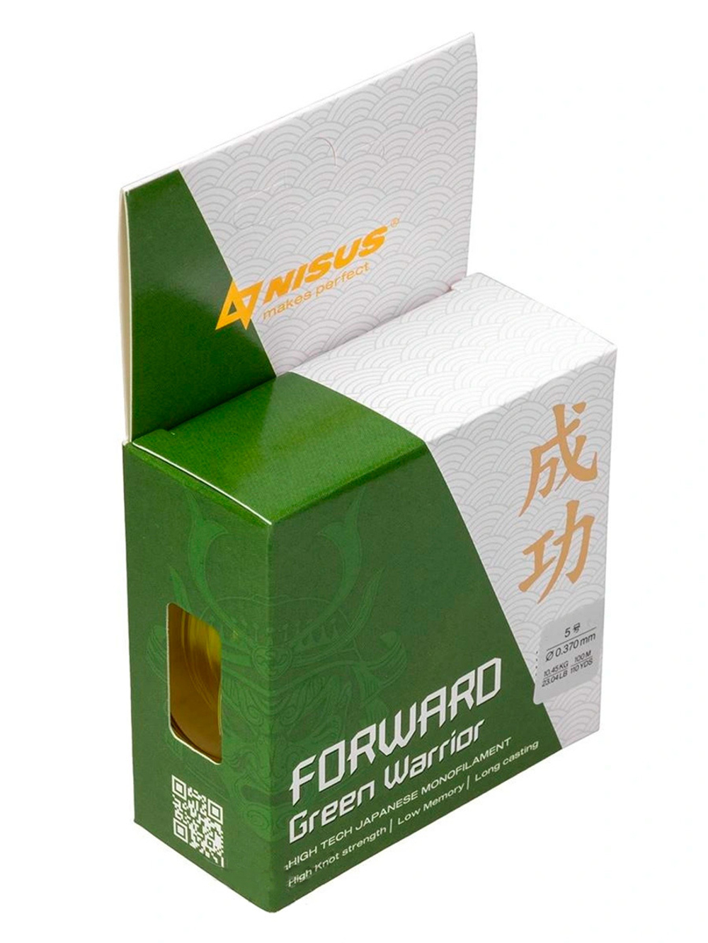 Леска для рыбалки Nisus FORWARD Green Warrior Nylon 0,309mm/100m (N-FGW-0309-100)