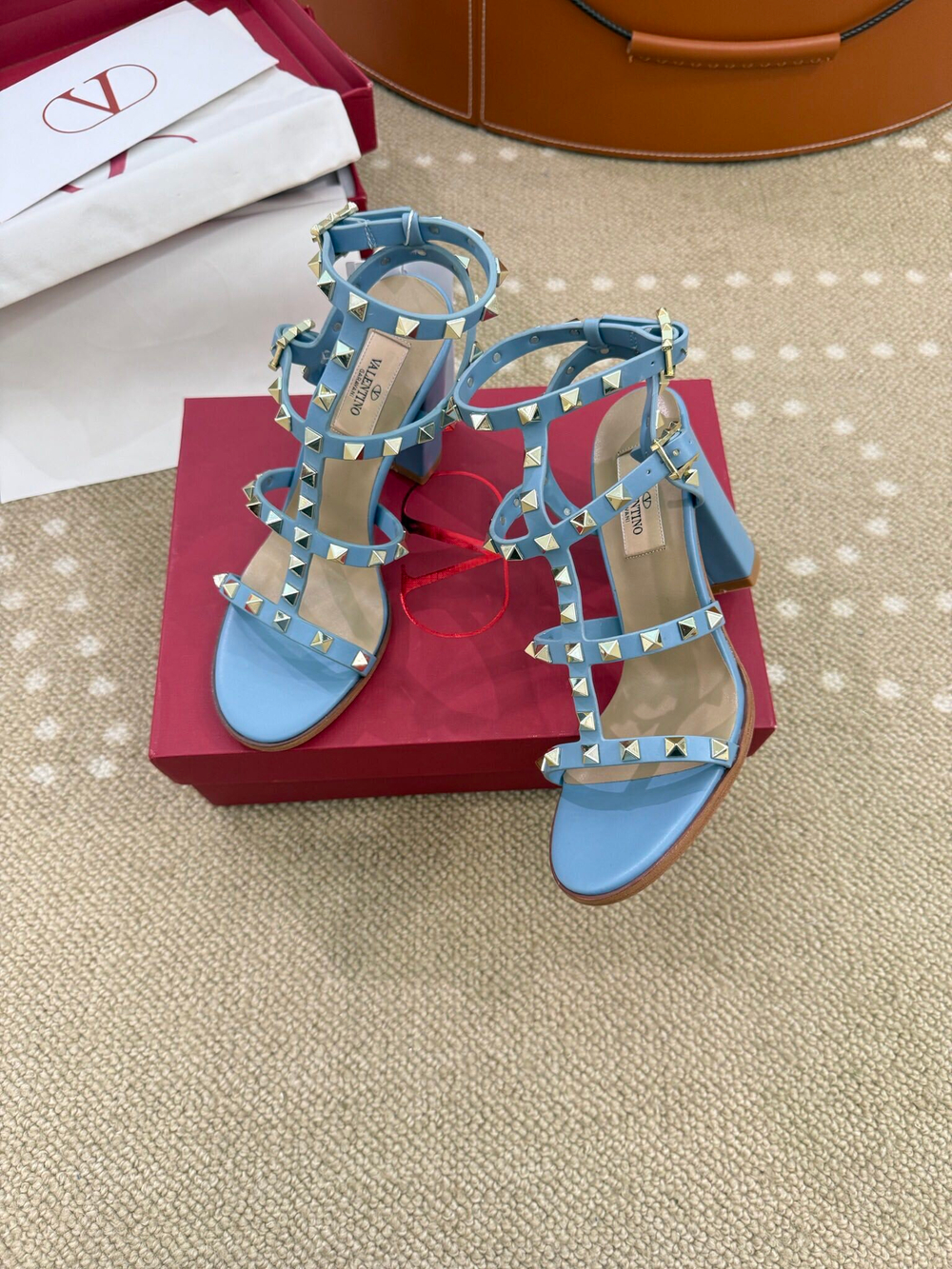 Valentino Rockstud Sandal 9 cm