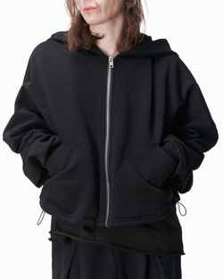 ZIP HOODIE BLACK MEN