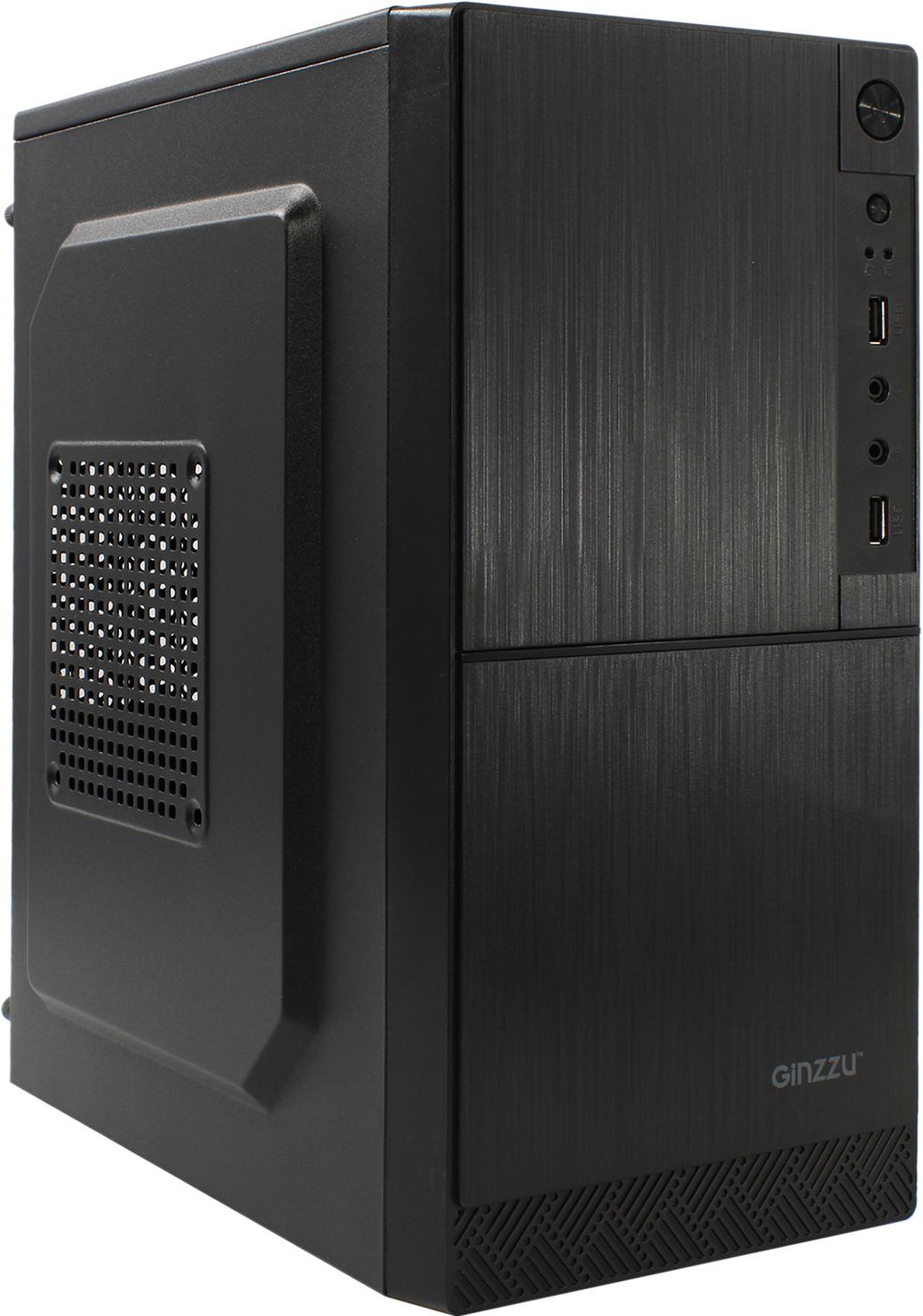 Корпус Minitower Ginzzu B190 MicroATX 450W-12см (24+4пин)