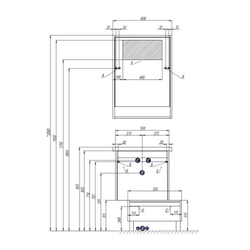 Комод Акватон Капри 60 (Бетон пайн)